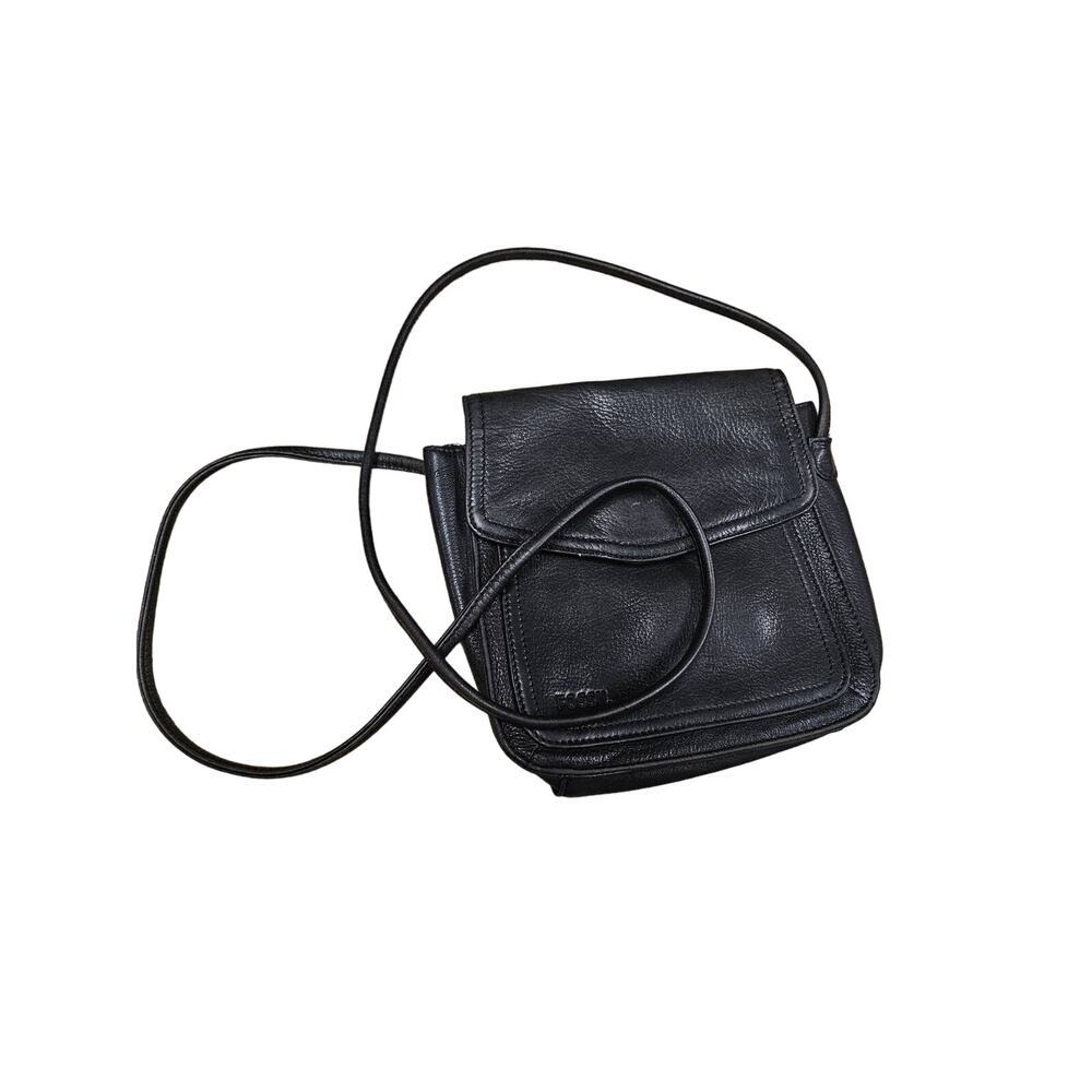 Fossil Black Smaller Pebble-Grain Leather Crossbody